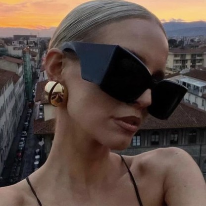 Spykay™ SG60919 Fashion Square Frame Oversized Thick Sunglasses