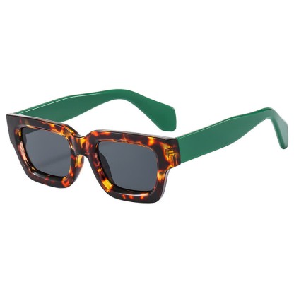 Spykay™ SG60855 Rectangle Frame Unisex Hipster Sunglasses - Leopard/Green - image 15