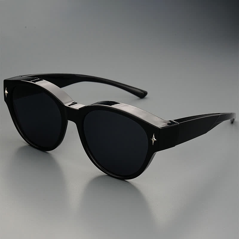 Spykay™ SG61035 Fit Over Glasses Cat-Eye Star Decor Polarized Sunglasses - image 6