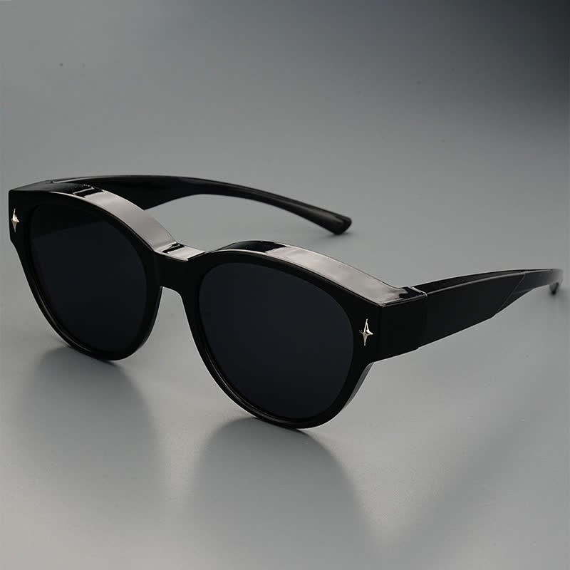 Spykay™ SG61035 Fit Over Glasses Cat-Eye Star Decor Polarized Sunglasses - image 6