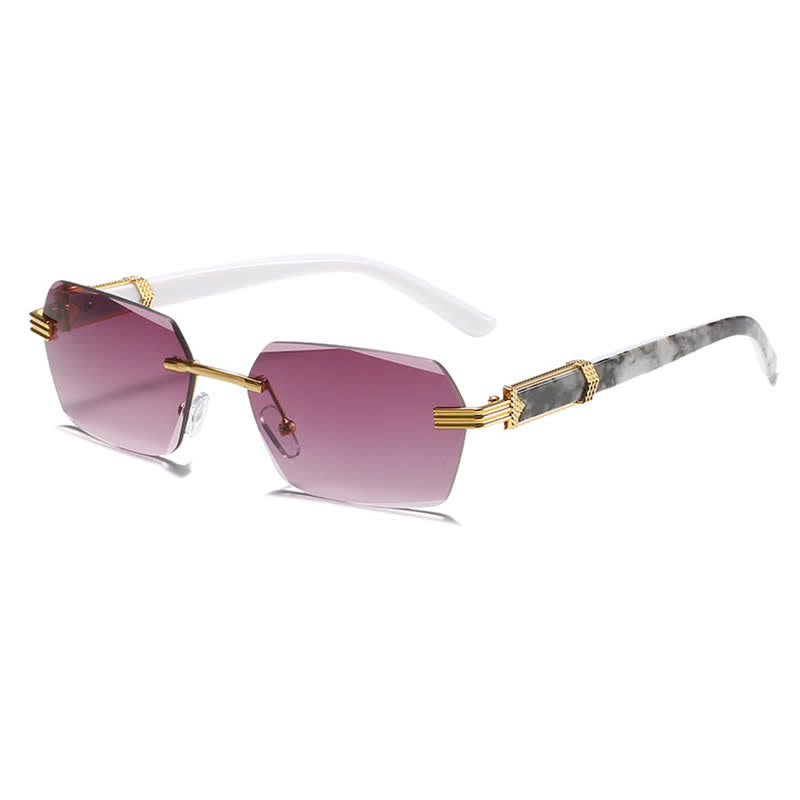 Spykay™ SG60746 Rimless Geometric Frame Tinted Sunglasses - Purple - image 11