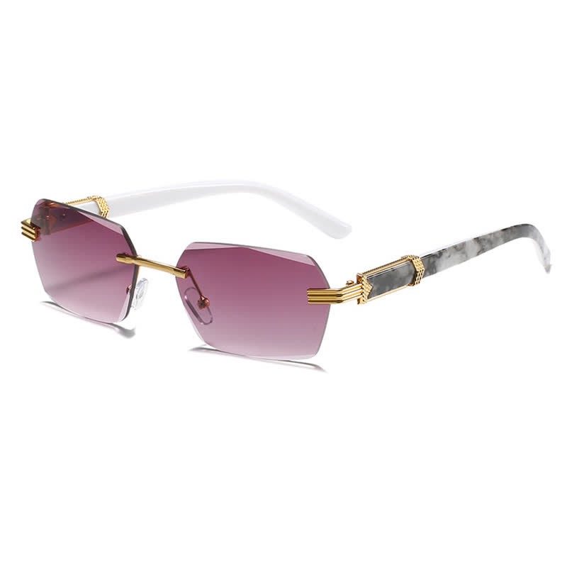Spykay™ SG60746 Rimless Geometric Frame Tinted Sunglasses - Purple - image 11