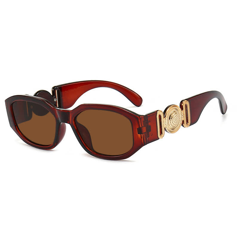 Spykay™ SG60708 Geometric Frames Thickened Temples Sunglasses - Brown - image 18