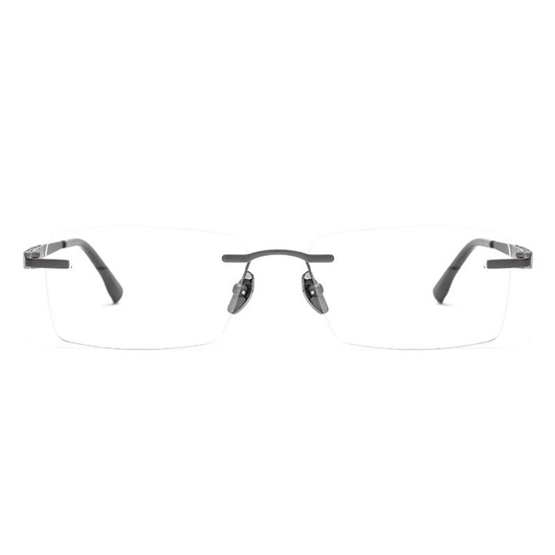 Spykay™ EG26903 Retro Simple Rectangle Frame Anti-blue Light Hipster Rimless Glasses - image 4