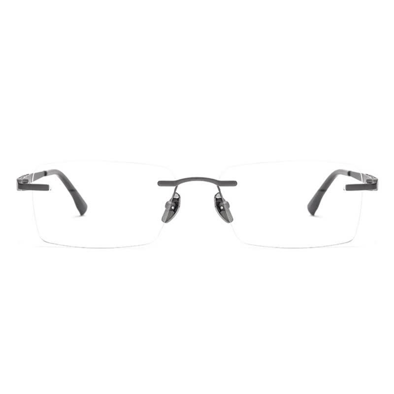 Spykay™ EG26903 Retro Simple Rectangle Frame Anti-blue Light Hipster Rimless Glasses - image 4