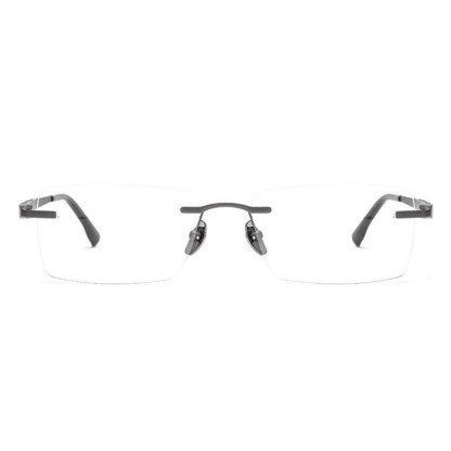 Spykay™ EG26903 Retro Simple Rectangle Frame Anti-blue Light Hipster Rimless Glasses - image 4