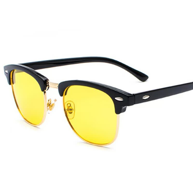 Spykay™ SG60929 Semi-Rimless Polarized Square Frame Browline Sunglasses for Fishing&Driving - Yellow/Golden - image 29