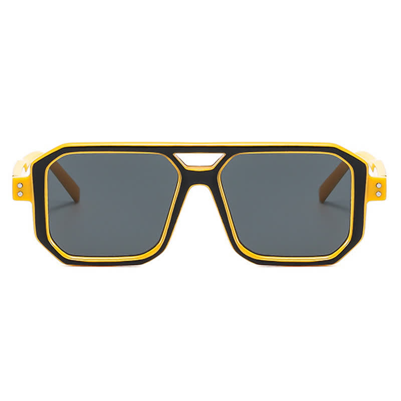 Spykay™ SG60875 Trendy Square Frame Double Bridges Sunglasses