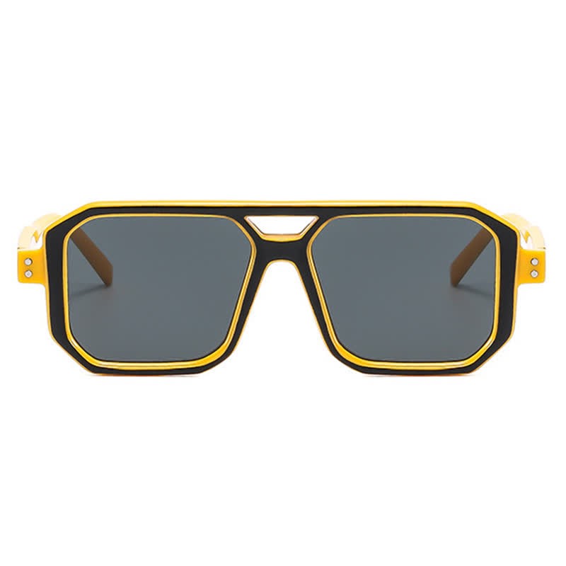 Spykay™ SG60875 Trendy Square Frame Double Bridges Sunglasses