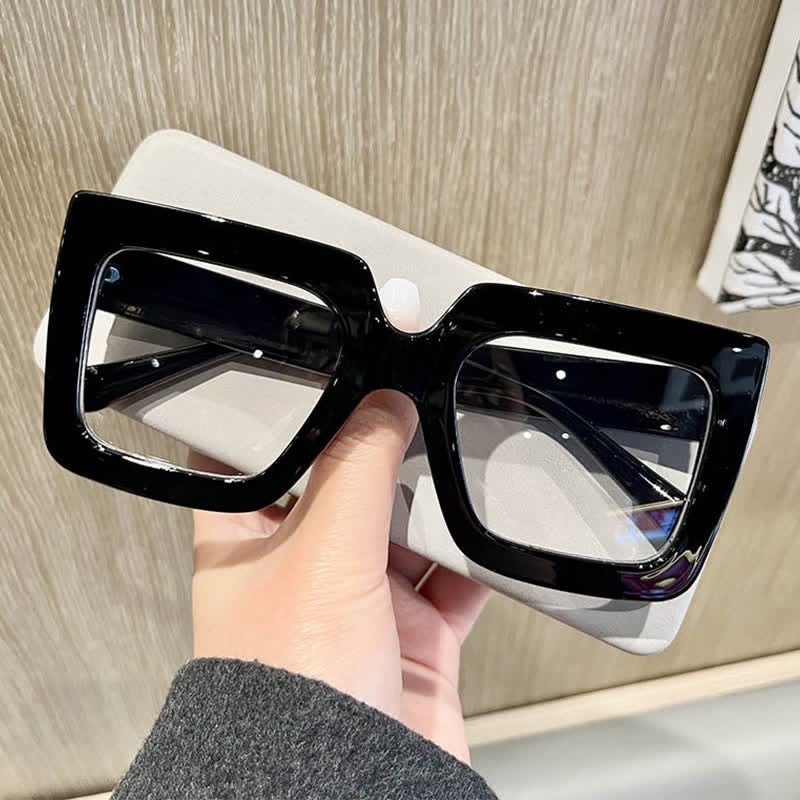 Spykay™ EG26812 Oversized Square Frame Anti-blue Light Glasses - Black - image 3