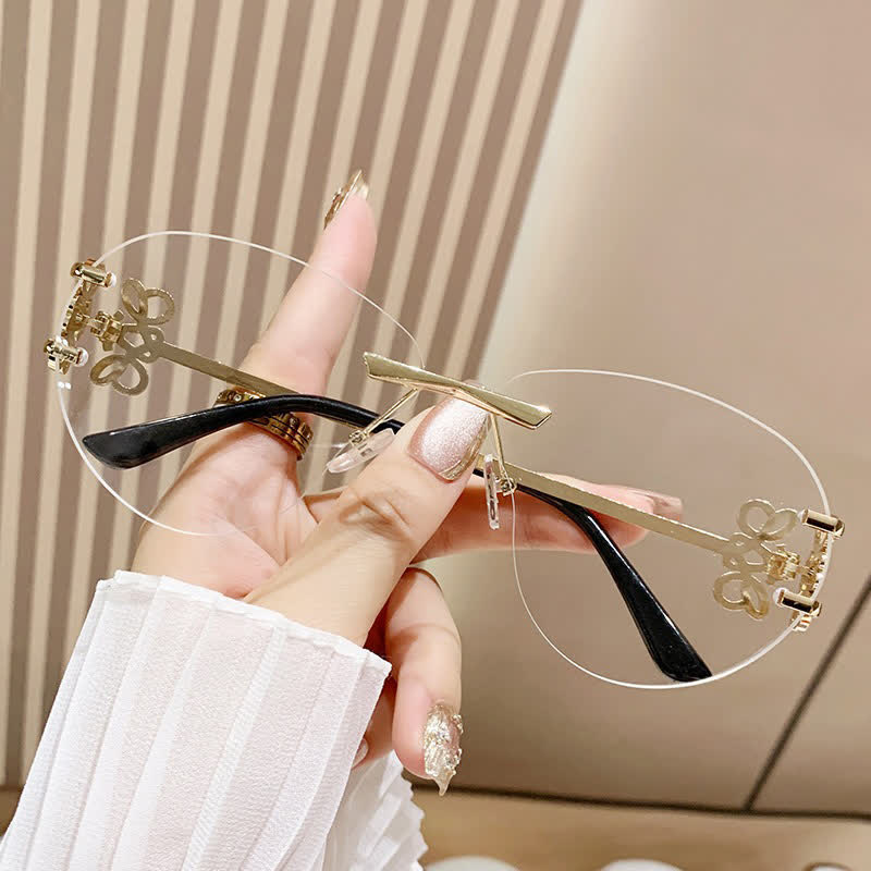 Spykay™ SG60909 Fashion Y2K Rimless Hollow-out Aviator Sunglasses