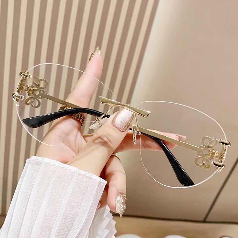 Spykay™ SG60909 Fashion Y2K Rimless Hollow-out Aviator Sunglasses