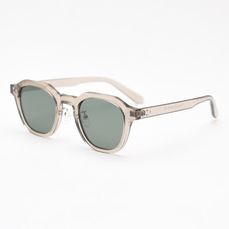 Spykay™ SG61000 Unisex Retro Geometric Frame Polarized Sunglasses  - Khaki/Grey - image 13
