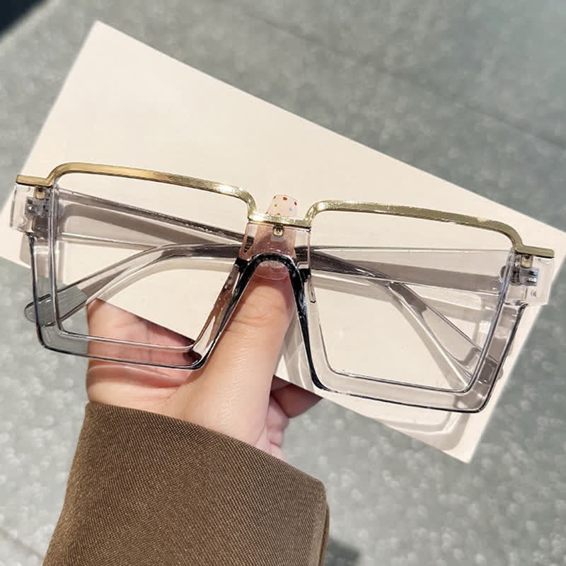 Spykay™ EG26785 Square Frame Trendy Semi-Rimless Anti-blue Light Glasses