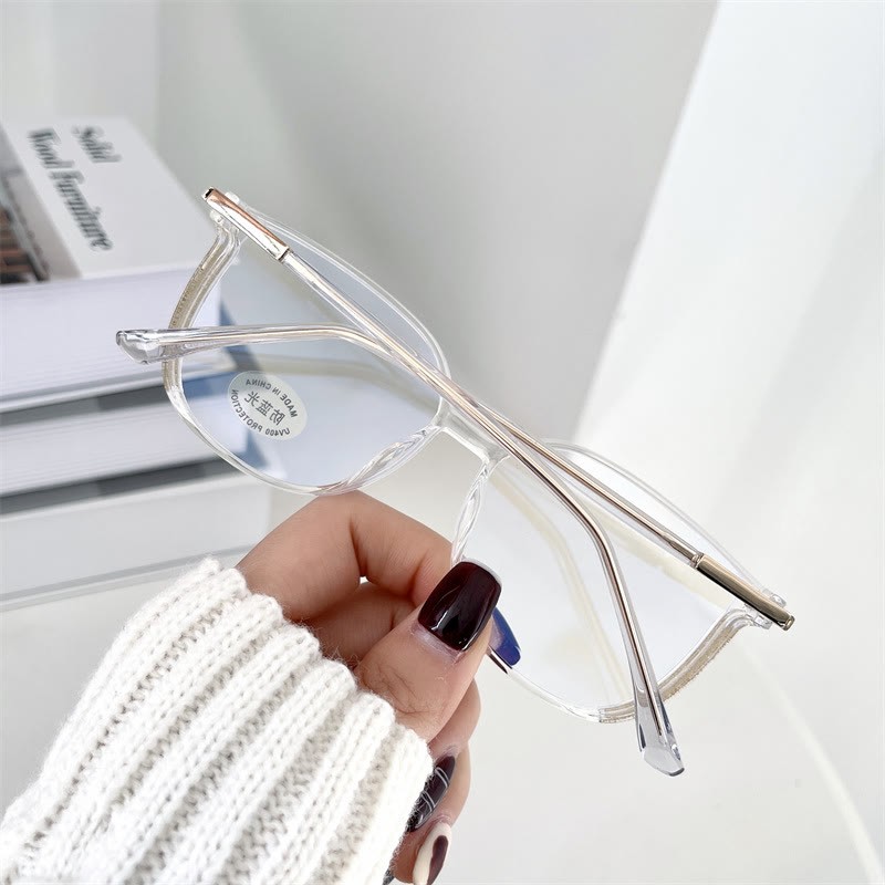 Spykay™ EG1013 Women's TR90 Oval Frame Fashion Minimalist Blue Light Blocking Glasses, Suitable For School - image 9