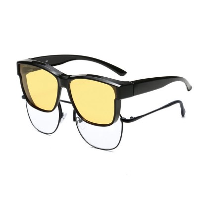 Spykay™ SG61038 Fit Over Glasses Square Frame Polarized Sunglasses - Yellow - image 11