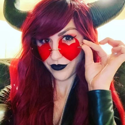 Spykay™ SG60991 Halloween Rimless Devil Horns Heart Sunglasses for Women Men - image 3