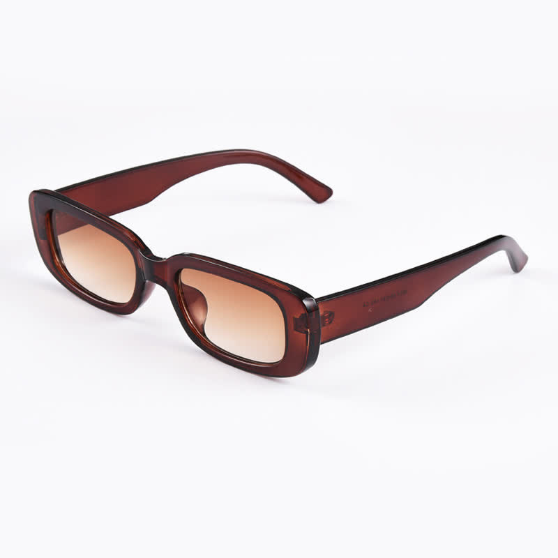 Spykay™ SG60996 Rectangle Small Thick Frame Vintage Sunglasses - Brown - image 15