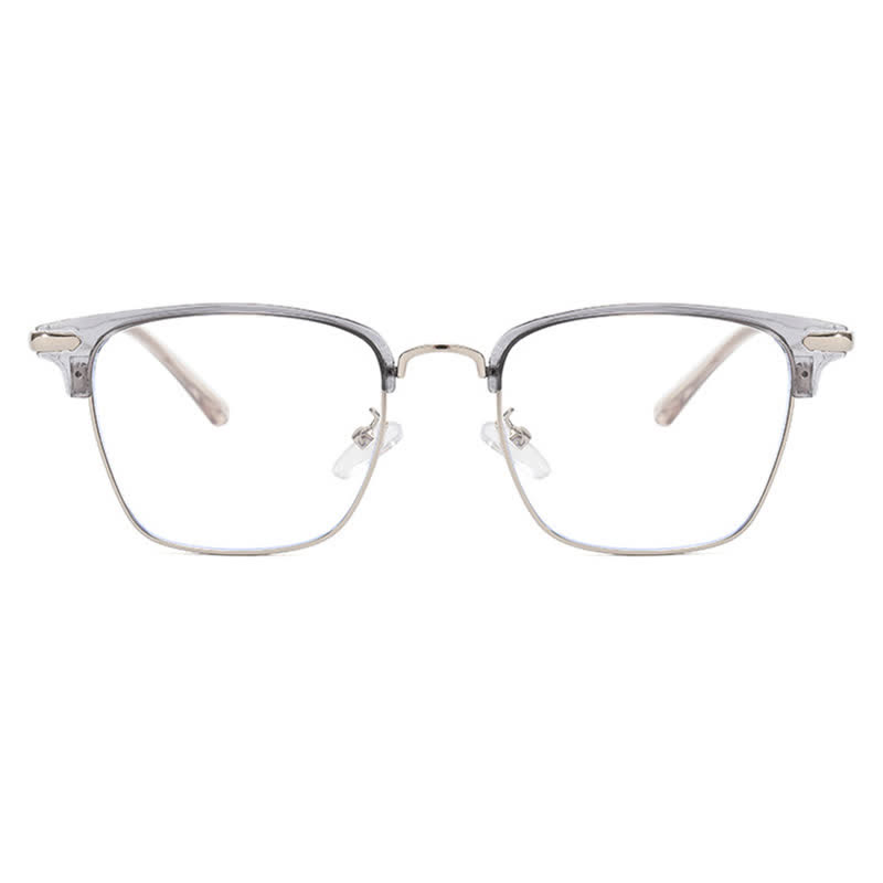 Spykay™ EG26833 Semi-Rimless Retro Square Frame Anti-blue Light Browline Glasses - image 11