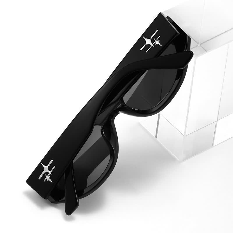 Spykay™ SG60781 Cat-Eye Polarized Star Temples Sunglasses with Nylon Lenses