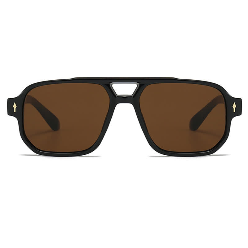 Spykay™ SG61003 Square Frame Double Bridges Vintage Arrow Sunglasses - image 13