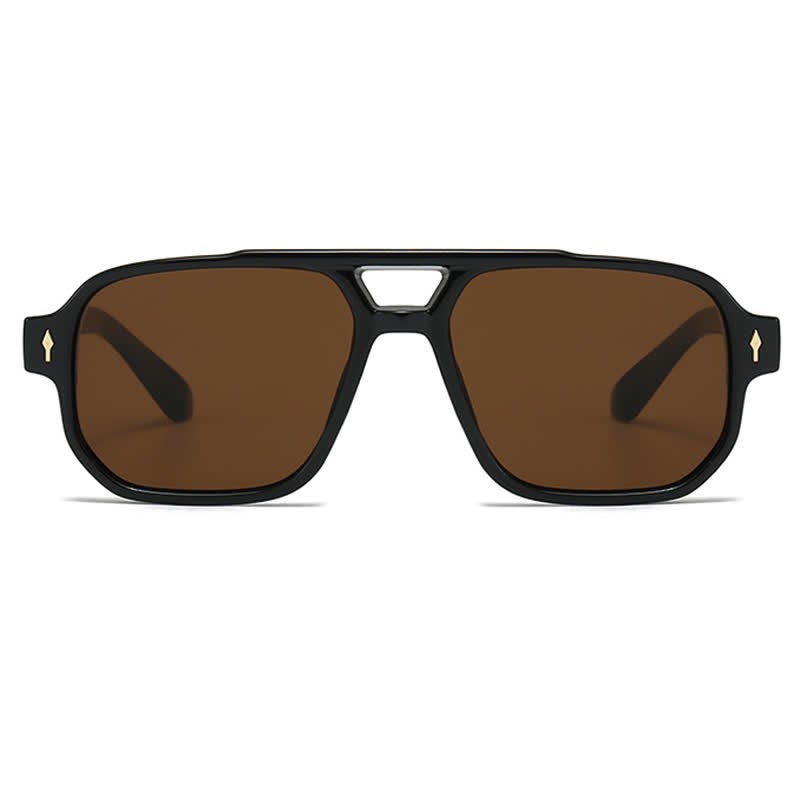 Spykay™ SG61003 Square Frame Double Bridges Vintage Arrow Sunglasses - image 13