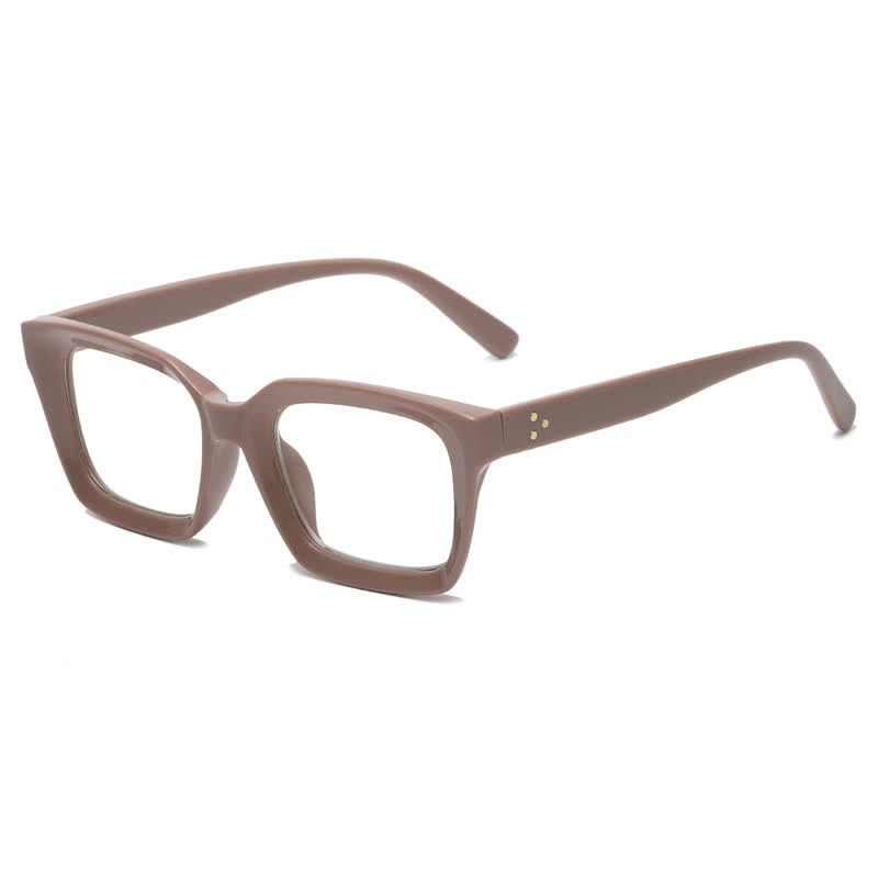 Spykay™ EG26877 Classic Simple Square Frame Concave Lenses Anti-blue Light Thick Glasses - Khaki - image 11