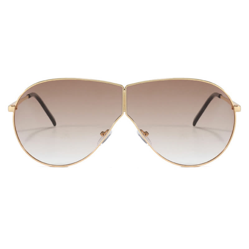 Spykay™ SG60915 Hipster One-piece Metal Temples Aviator Sunglasses