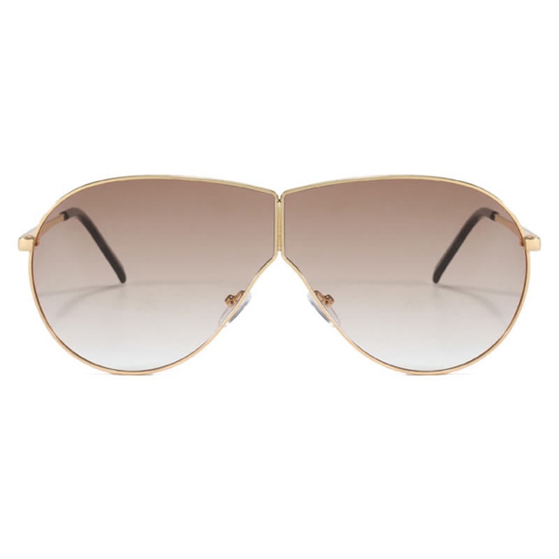 Spykay™ SG60915 Hipster One-piece Metal Temples Aviator Sunglasses