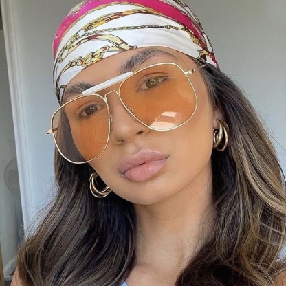 Spykay™ SG60828 Double Bridges Oversized Frame Hipster Aviator Sunglasses