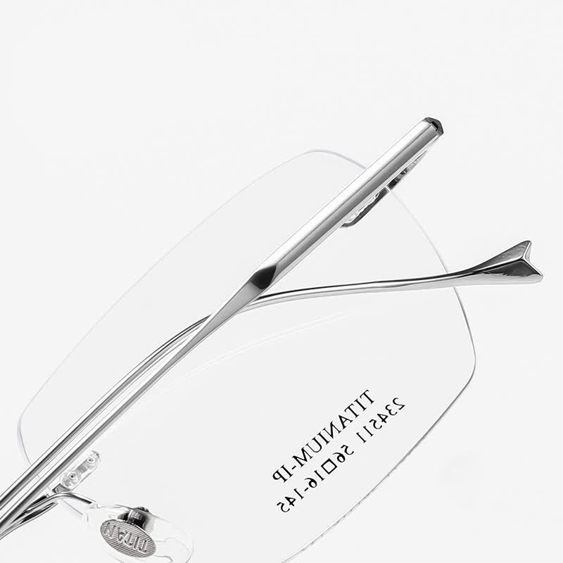 Spykay™ EG26902 Retro Rectangle Frame Anti-blue Light Hipster Rimless Glasses - image 10