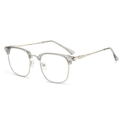 Spykay™ EG26834 Semi-Rimless Unisex Retro Square Frame Anti-blue Light Browline Glasses - Grey - image 11