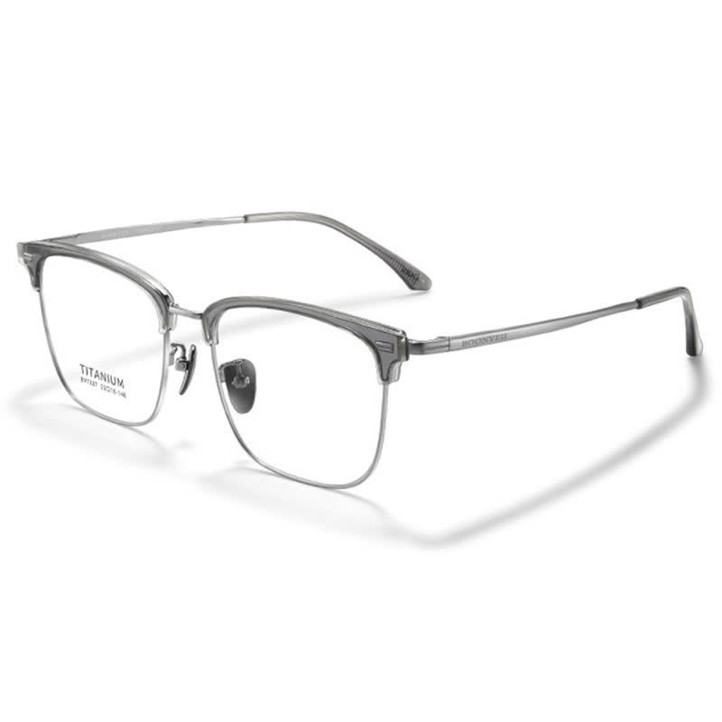 Spykay™ EG26919 Unsiex Retro Square Frame Anti-blue Light Browline Glasses - Grey - image 5