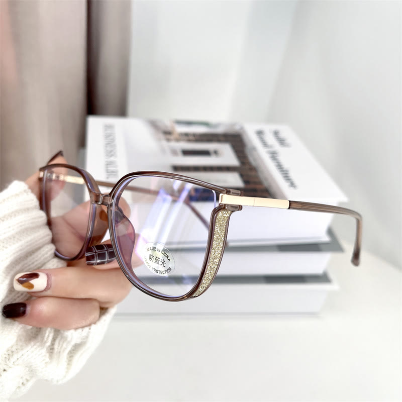 Spykay™ EG1013 Women's TR90 Oval Frame Fashion Minimalist Blue Light Blocking Glasses, Suitable For School - image 3