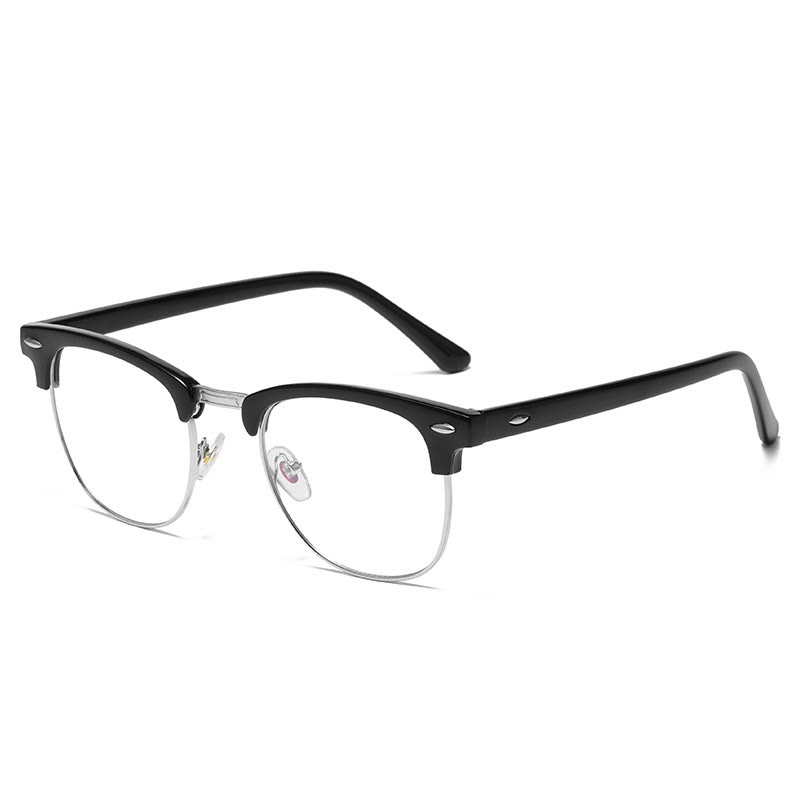 Spykay™ EG1015 Unisex PC Square Half-Frame Clear Lens Glasses, Suitable For Daily Office & Reading Blue Light Glasses - image 3