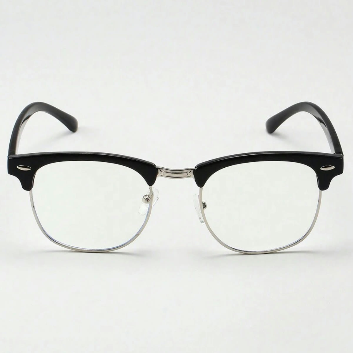 Spykay™ EG1015 Unisex PC Square Half-Frame Clear Lens Glasses, Suitable For Daily Office & Reading Blue Light Glasses - image 2