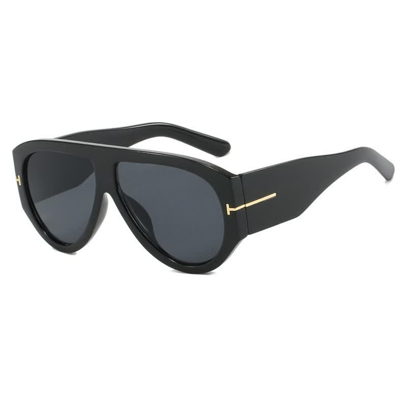 Spykay™ SG60664 'T' Design Toad Frame Aviator Sunglasses - Black - image 12
