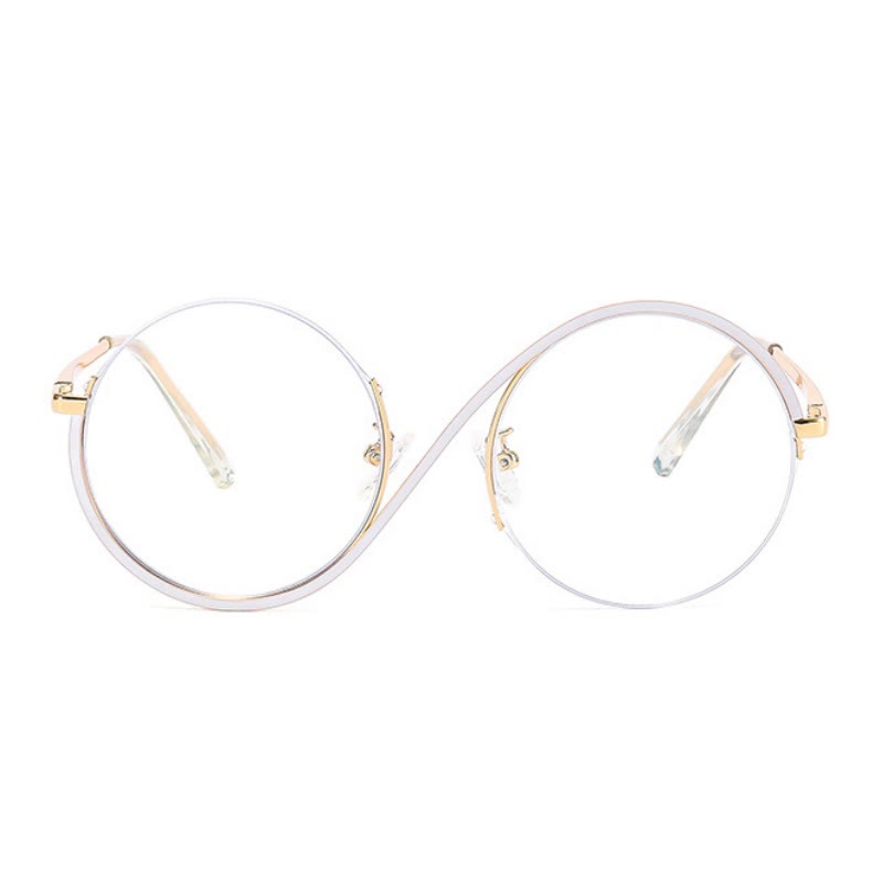 Spykay™ EG26662 "S" Design Metal Semi-Rimless Round Frame Unique Retro-Vintage Glasses - image 20