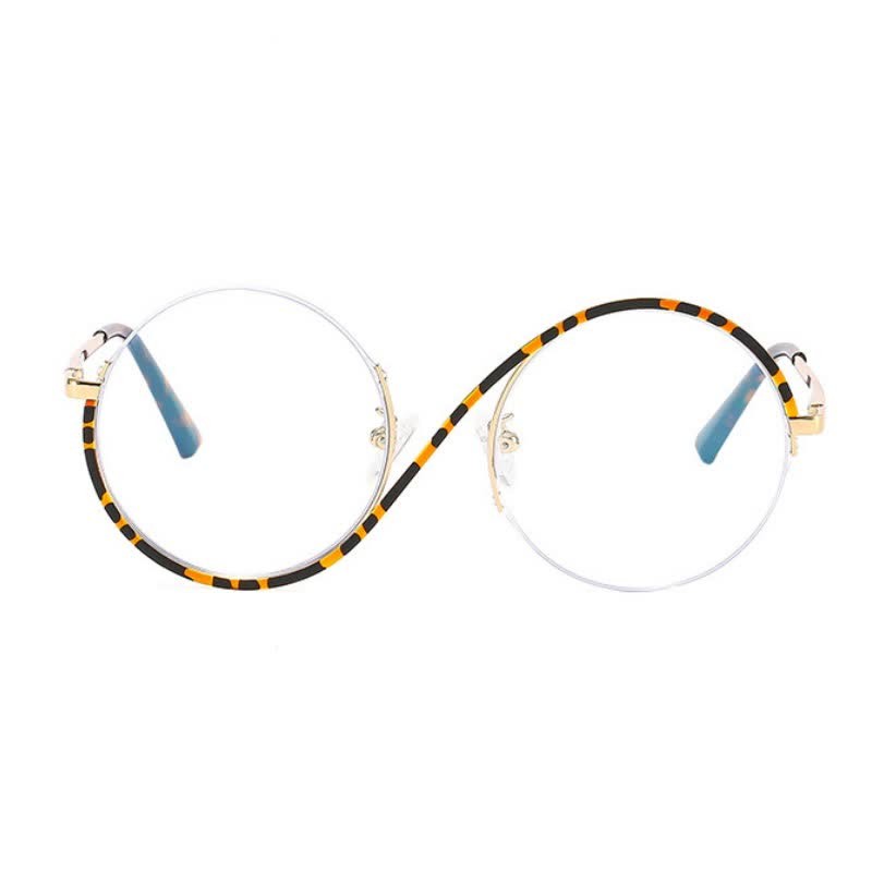 Spykay™ EG26662 "S" Design Metal Semi-Rimless Round Frame Unique Retro-Vintage Glasses - image 5