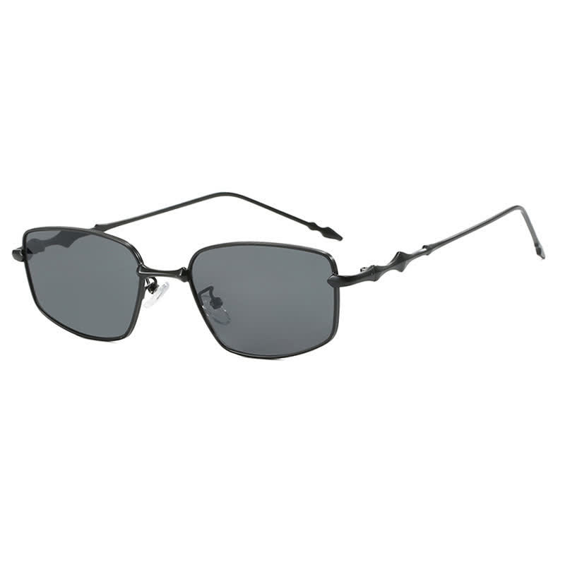 Spykay™ SG60666 Metal Rectangle Frame Sunglasses - Golden/Grey - image 9