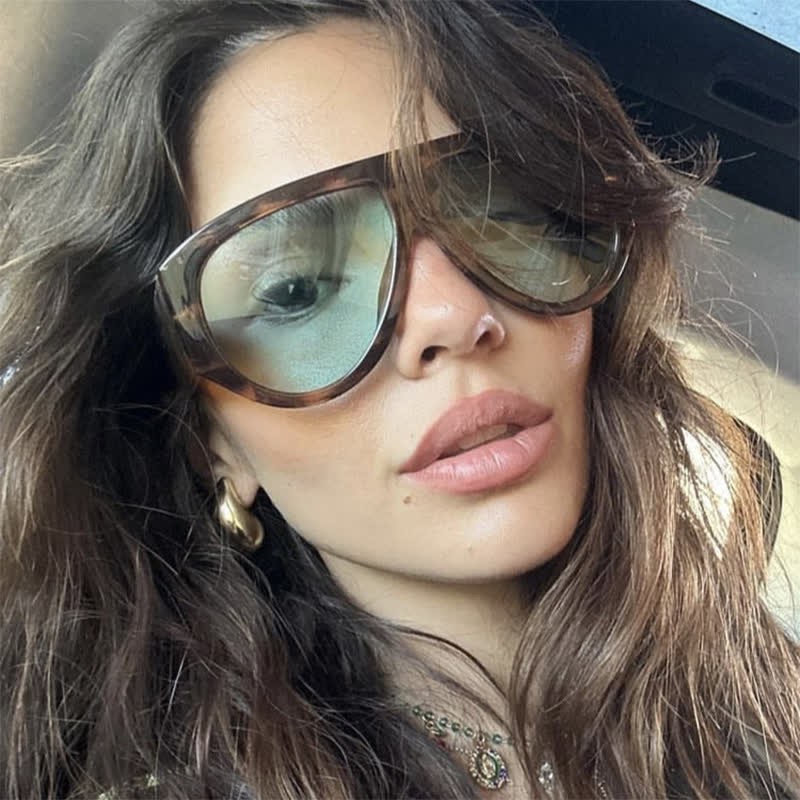 Spykay™ SG60677 Vintage Oversized Frame Aviator  Sunglasses - Leopard Print - image 4