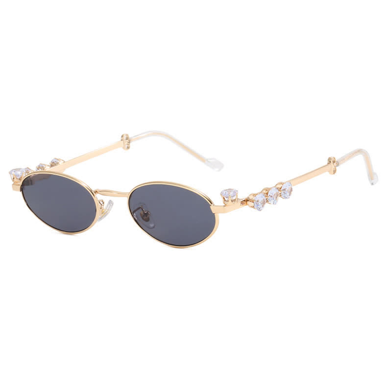 Spykay™ SG60703 Oval Frames Rhinestone-Embellished Sunglasses