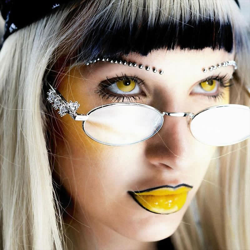 Spykay™ SG60703 Oval Frames Rhinestone-Embellished Sunglasses