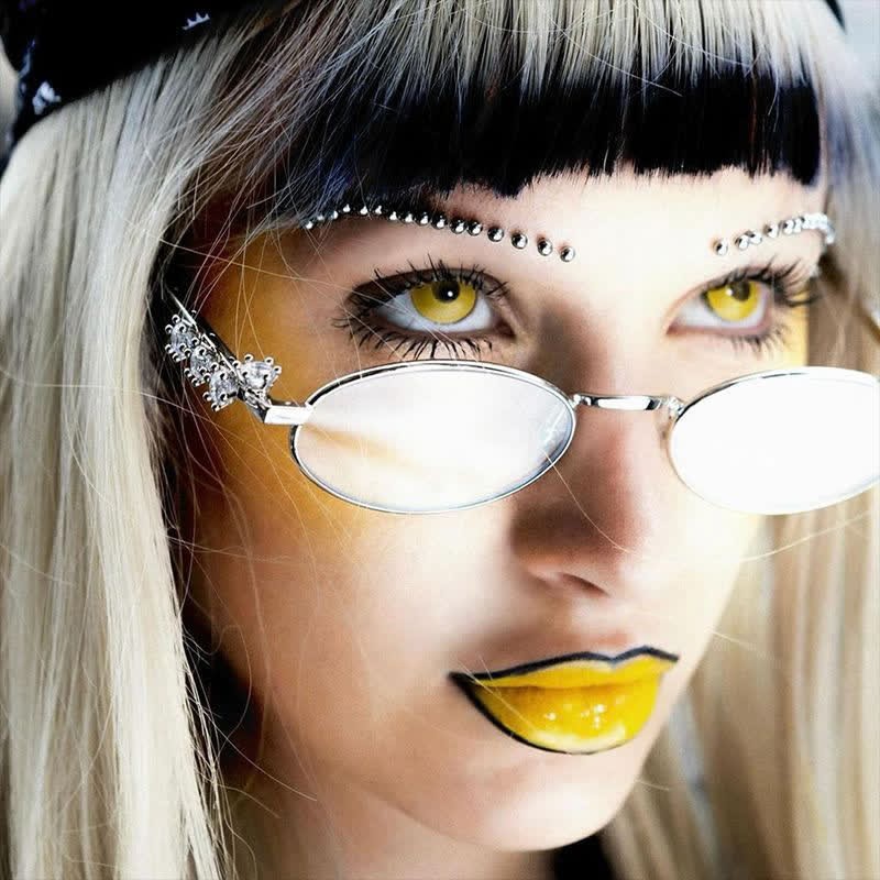 Spykay™ SG60703 Oval Frames Rhinestone-Embellished Sunglasses