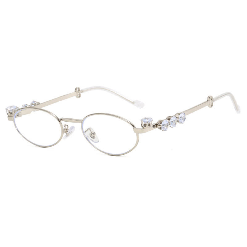 Spykay™ EG26671 Anti-blue Light Oval Frames Rhinestone-Embellished Eyeglasses - image 2