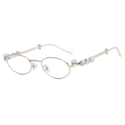 Spykay™ EG26671 Anti-blue Light Oval Frames Rhinestone-Embellished Eyeglasses - image 2