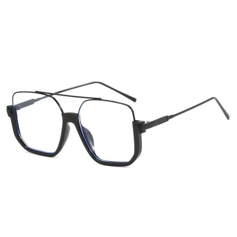 Spykay™ EG60688 Black Unisex Double Bridges Square Frame Semi-Rimless Eyeglasses - image 5