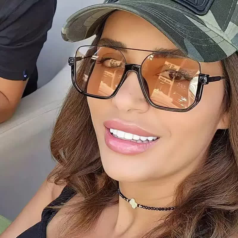 Spykay™ SG60691 Unisex Double Bridges Square Frame Semi-Rimless Sunglasses - image 5