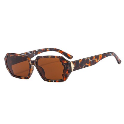 Spykay™ SG60689 Unisex Leopard Pattern Geometric Frame Sunglasses - image 1