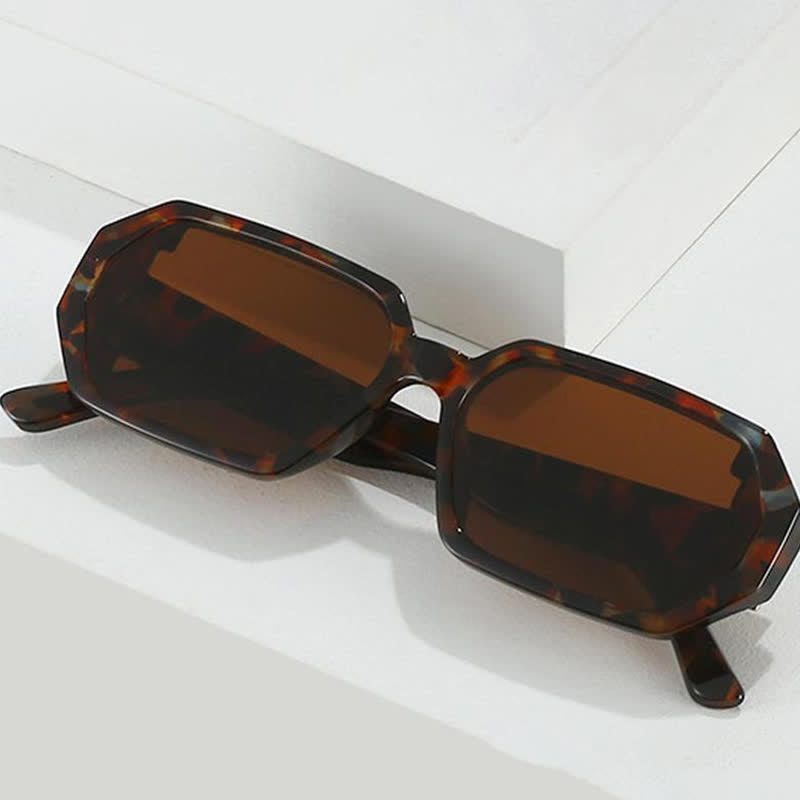 Spykay™ SG60689 Unisex Leopard Pattern Geometric Frame Sunglasses - image 7